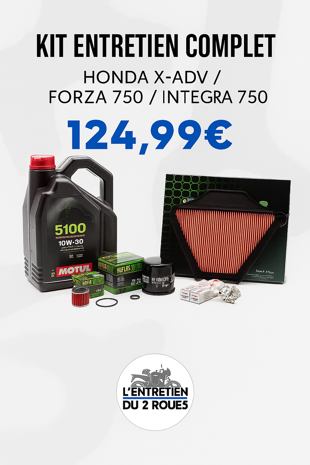 Kit Révision complet - Filtres, huile moteur, bougies pour HONDA X-ADV 750 DCT