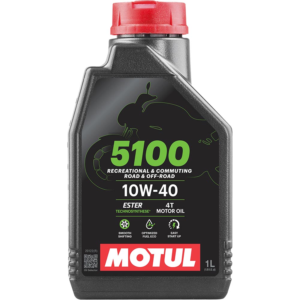 Bidon d'huile moto Motul 5100 4T 10W40 1 Litres