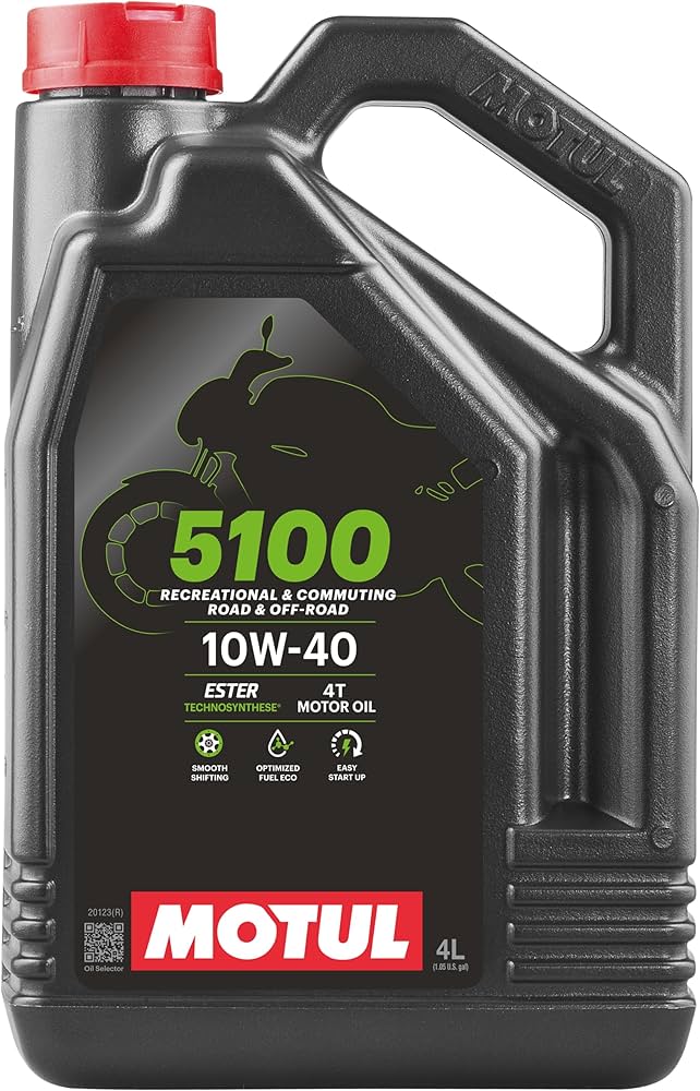 Bidon d'huile moto Motul 5100 4T 10W40 4 Litres