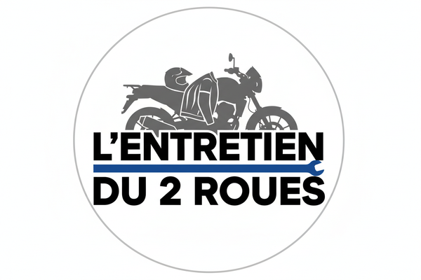 CREER UN LOGO SIMPLE "L'ENTRETIEN DU 2 ROUES" AVEC UN MOTO ÉQUIPÉ EN FOND